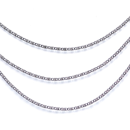 Handcrafted Black Anodized Titanium Swirly Link Dangle Nipple Chain