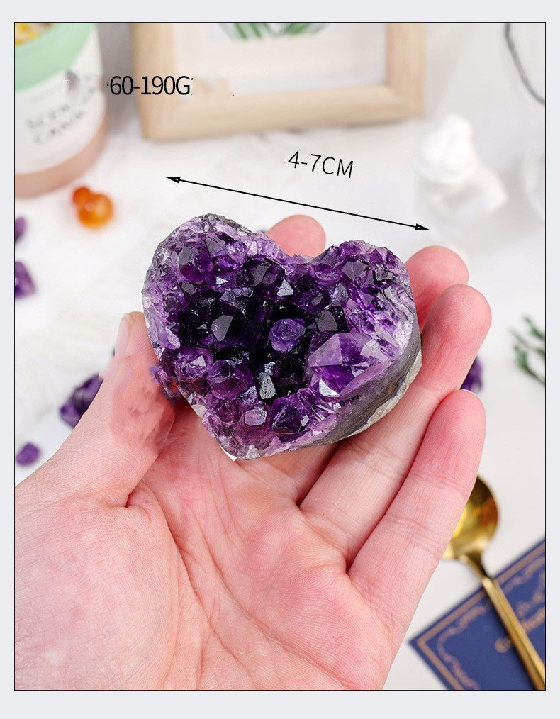 Purple Water Crystal Heart Ornament