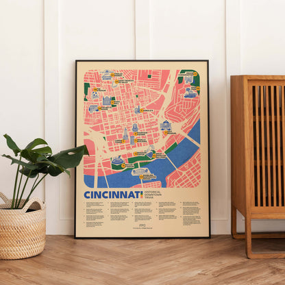 Cincinnati Fun Fact Trivia Map Print