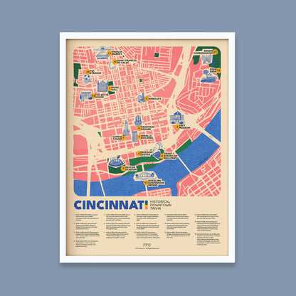 Cincinnati Fun Fact Trivia Map Print