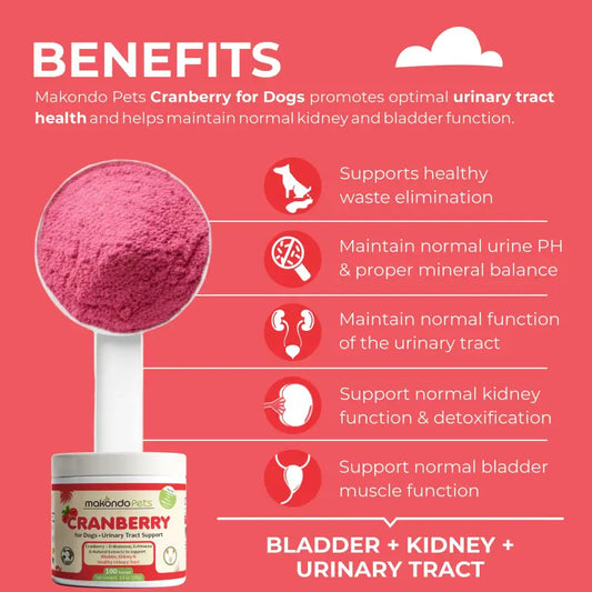 Cranberry for Dogs. Urinary Tract Support. 100 Scoops