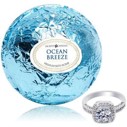 Ocean Breeze Bath Bomb with Jewelry Ring Inside