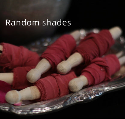 Handmade Botanical Dyed Raw Edge Vintage Wedding Ribbon