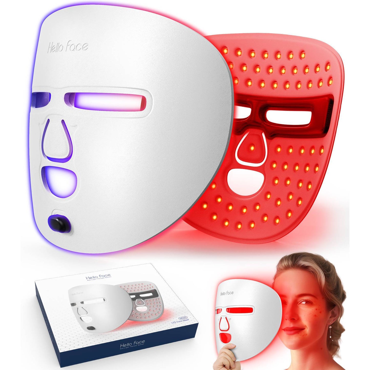 LED Face Mask – Red Light Therapy Facial Care Tool