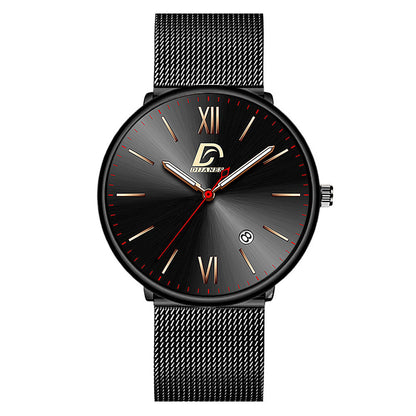 Men's Stainless Steel Calendar Watch