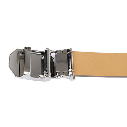 Korean Style Automatic Buckle Cowhide Belt