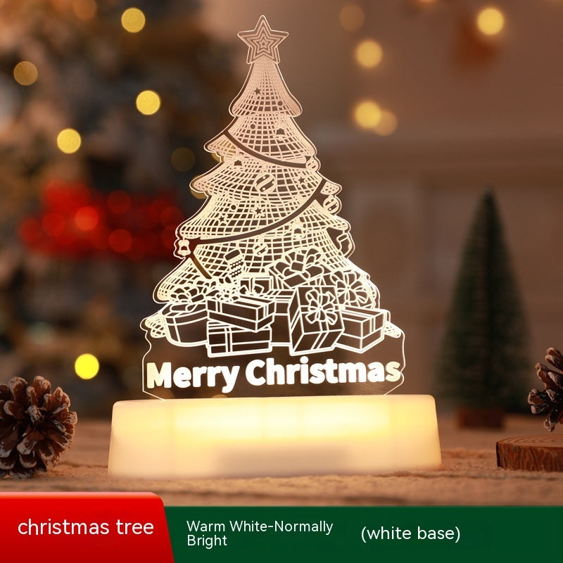 3D Christmas LED Night Light Acrylic Gift Decor