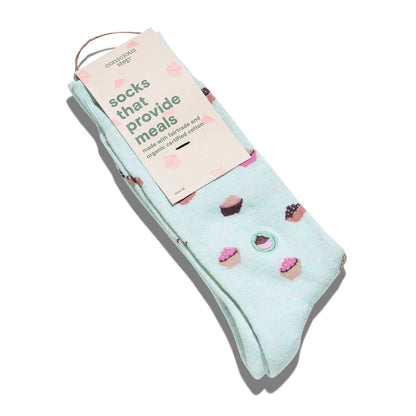 Socks that Provide Meals (Blue Cupcakes)