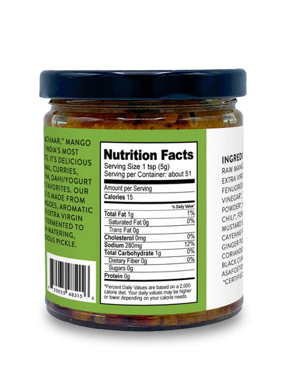 Indian Raw Mango Pickle - Limited Edition, Seasonal - 9 oz