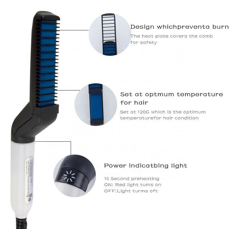 Men's Multifunctional Hair & Beard Straightener