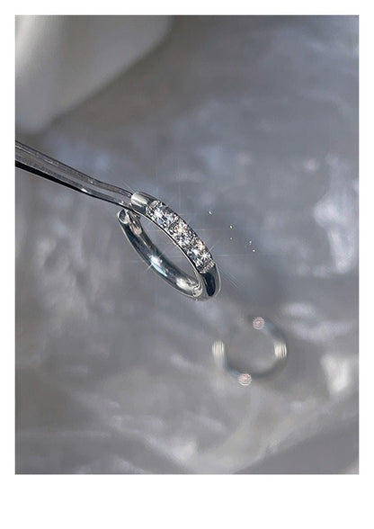 Geometric Rhinestone Zircon Simple Ear Clip