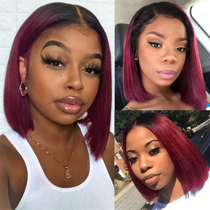 Mid-Point Short Wave Chemical Fiber Hair Wig