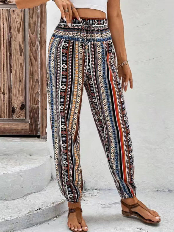 Floral Print Loose Tapered Jumpsuit with Pockets