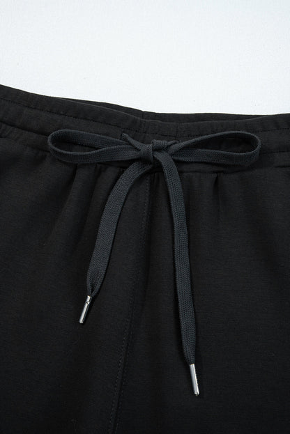 Solid Quarter-Zip Top and Drawstring Pants Set