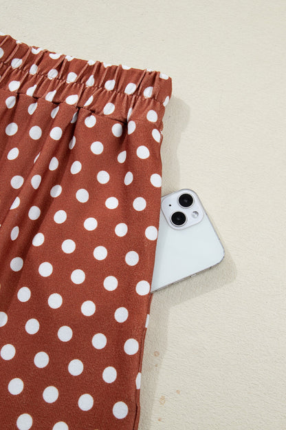 Polka Dot Top and Shorts Set