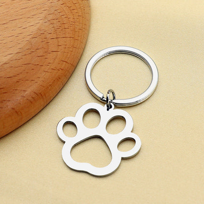 Pet Collar Hollow Paw Handbag Pendant