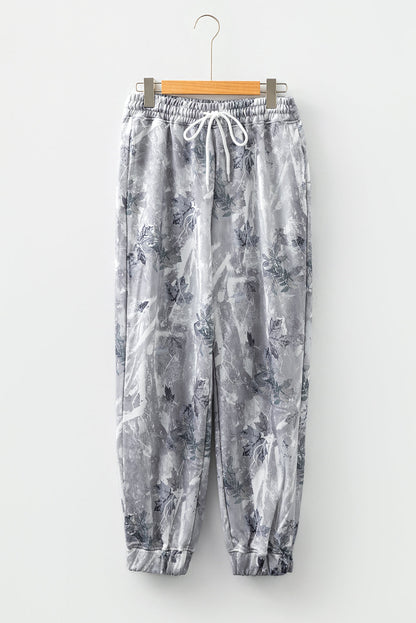 Camo Drawstring Elastic Waist Jogger Pants