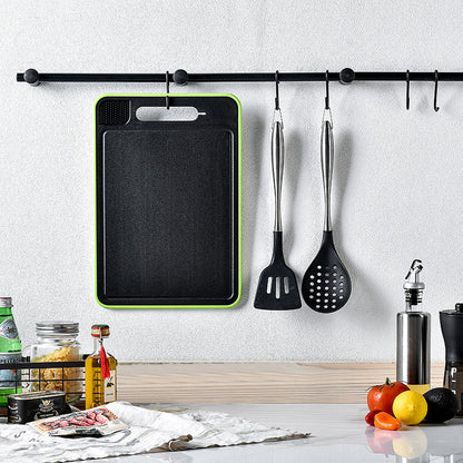 Double-Sided Cutting Board with Knife Sharpener