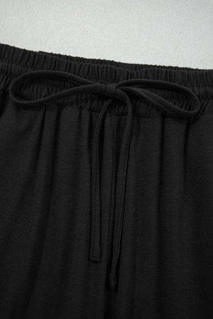 Contrast Trim Hooded Cardigan and Pants Set