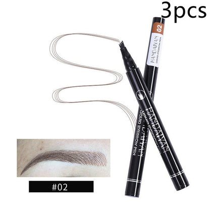 Four-Head Liquid Tattoo Eyebrow Pencil