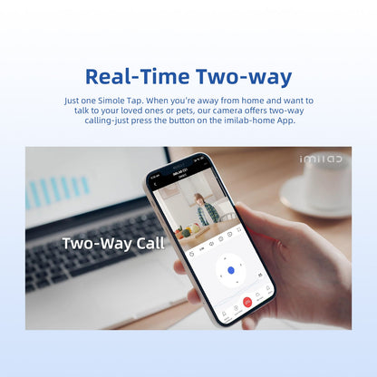 IMILAB C21 WiFi Surveillance Camera - 2.5K Video, Indoor Security, Night Vision