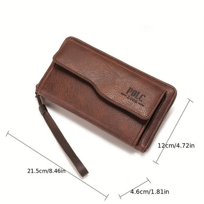 Men's Long Fashion Wallet: Zipper, Multi-card