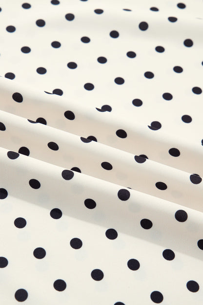 Plus Size Polka Dot Lace V-Neck Top