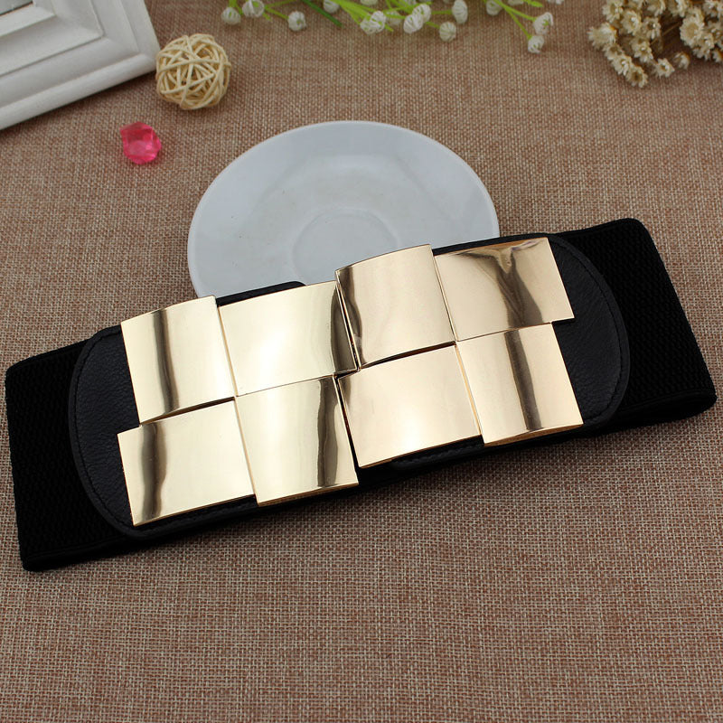 Metal Buckle Elastic Waistband