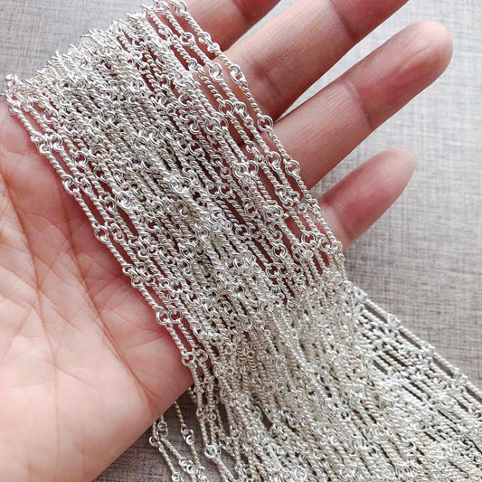 925 Sterling Silver Korean Style Tag Clavicle Chain