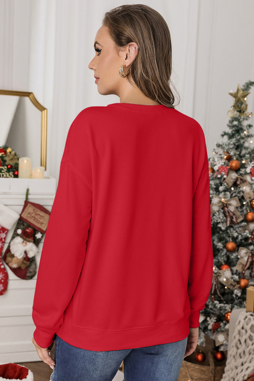 Crew Neck Pullover Sweatshirt