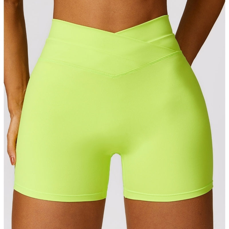 High-Waisted Skinny Hip Raise Yoga Shorts