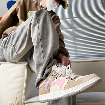 Fashionable Couple Skateboard Shoes: All-match Sports Style