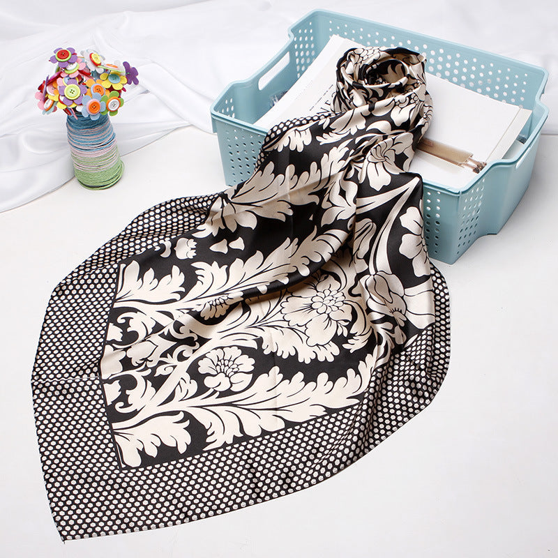Artificial Silk Small Square Towel Chinese Style
