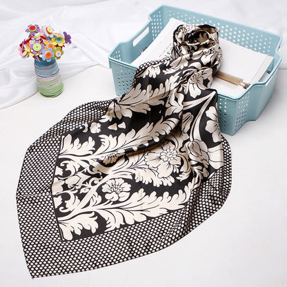 Artificial Silk Small Square Towel Chinese Style