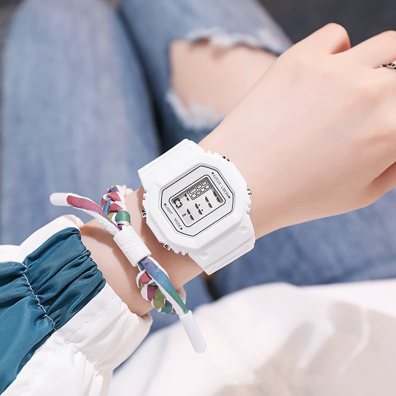 Matcha Green Square Student Sports Watch