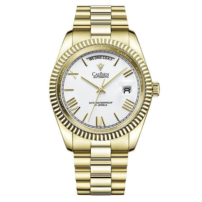 Men's Automatic Stainless Steel Sapphire Calendar Watch