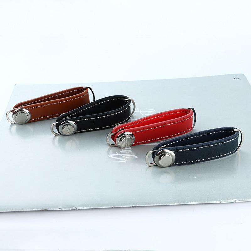 Leather Keychain Pendant for Car Storage