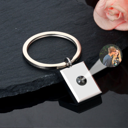 Custom Square Keychain Pendant with Bracelet