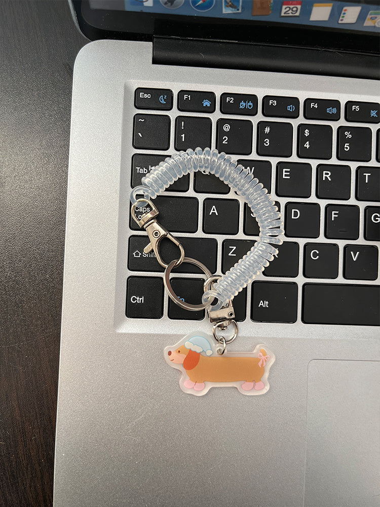 Floral Dachshund Three-fold Wallet Large Capacity