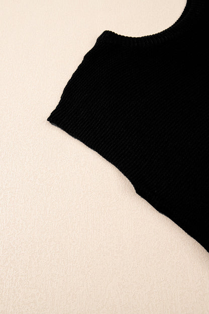 Solid Side Slit Sweater Tee