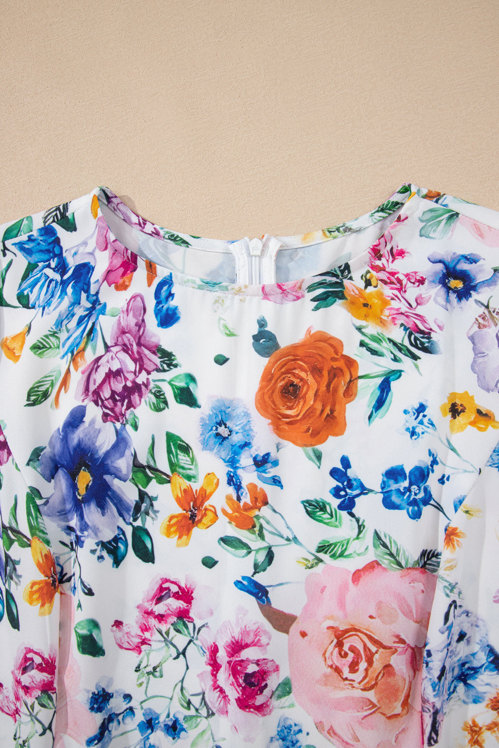 Floral Vibrant Cap Sleeve Mini Dress