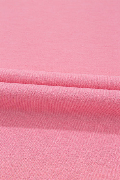 3/4 Sleeve Raw Seam High-Low Side Top