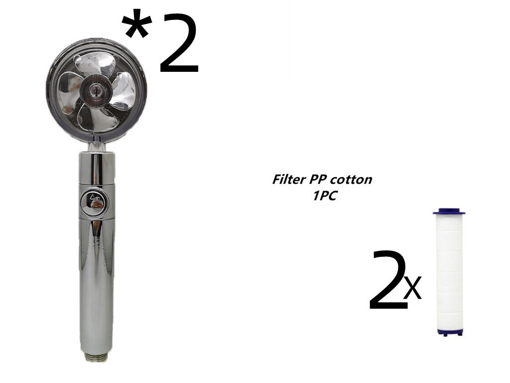 Turbo Propeller Shower Head Handheld High Pressure