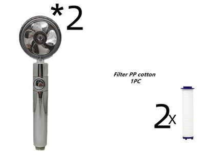 Turbo Propeller Shower Head Handheld High Pressure