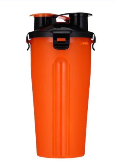 2-in-1 Pet Water Bottle Dispenser with Silicone Bowl