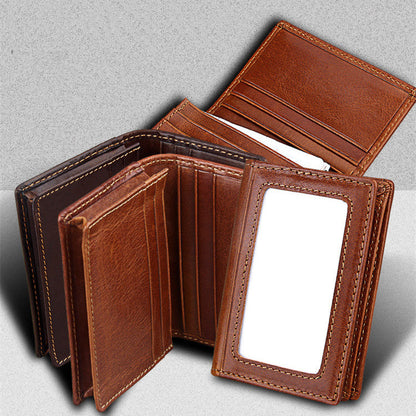 Leather RFID Anti-theft Card Holder