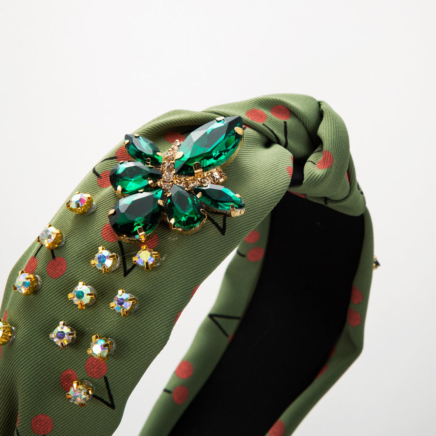 Cherry Print Mid-Knot Headband Wild Style