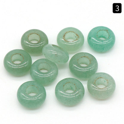 Large Hole Crystal Agate Jade Abacus Beads