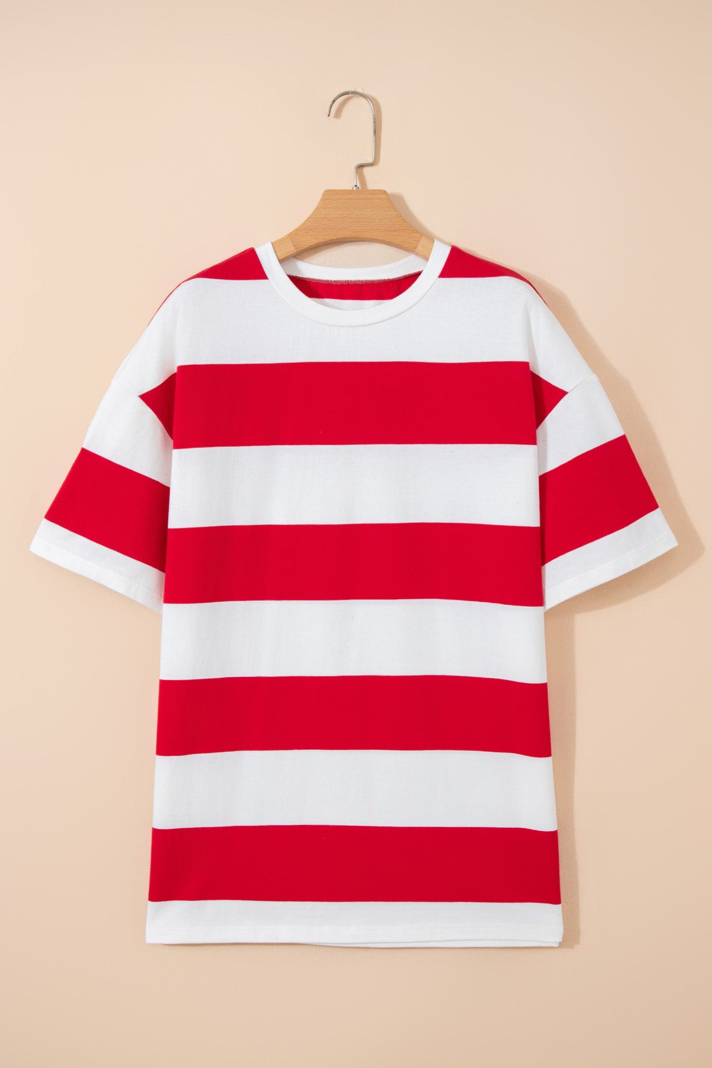 Stripe Colorblock Oversize Tunic Tee