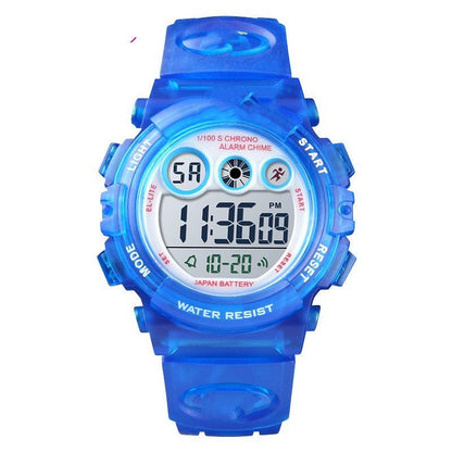 Colorful Transparent Student Electronic Watch